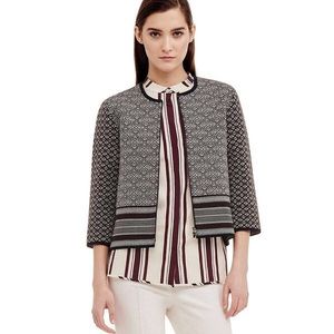 Tory Burch Shadow Mixed Geo Jacket